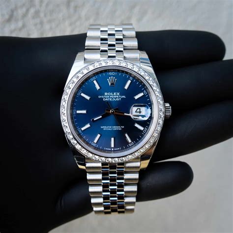 rolex oyster perpetual datejust blue face fake|rolex datejust fluted bezel.